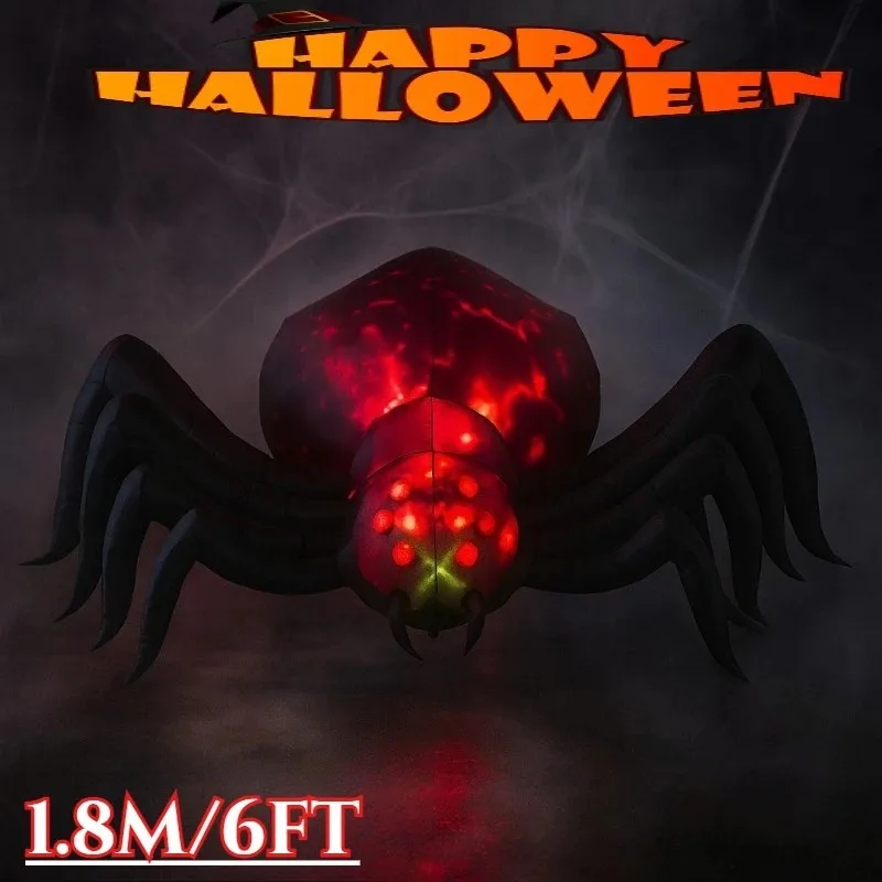 6FT Inflatable Toys Halloween Shadowstalker Garden Party Ornament Built-in LED Lights Up Ghost Festival Decorations for Garden