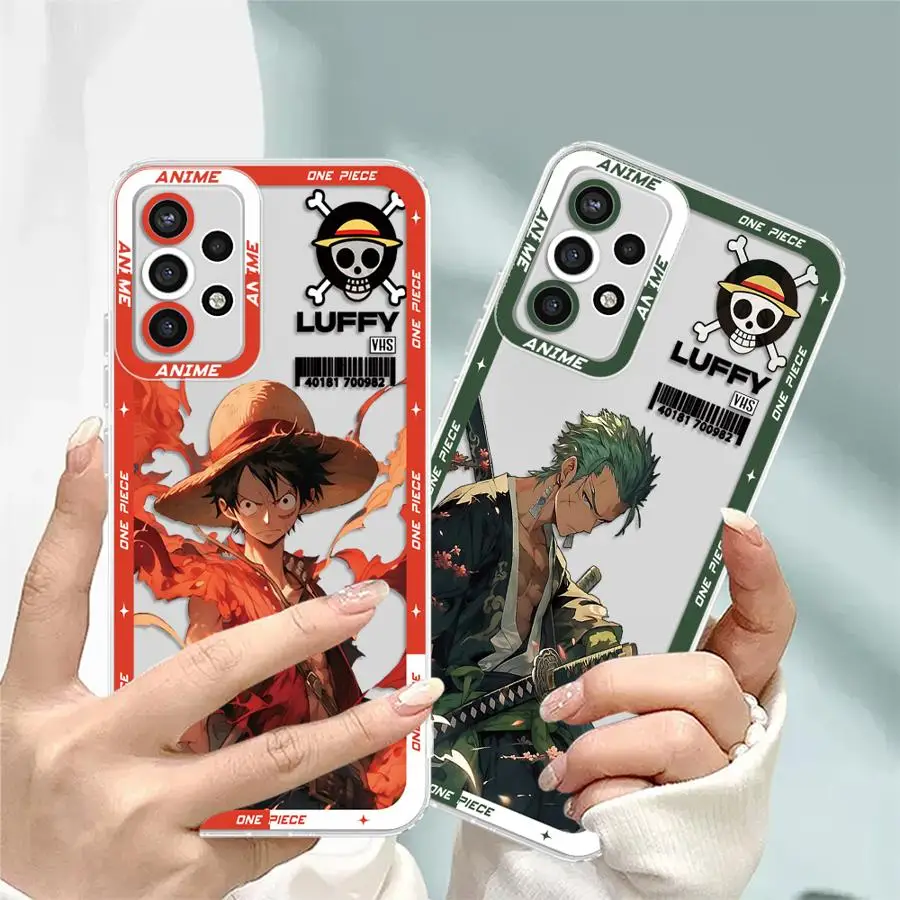 حافظة لهاتف سامسونج جالاكسي A51 A21s A12 A52 A72 A31 A71 A50 A32 A16 A17 A52s أنيمي لوفي زورو #5