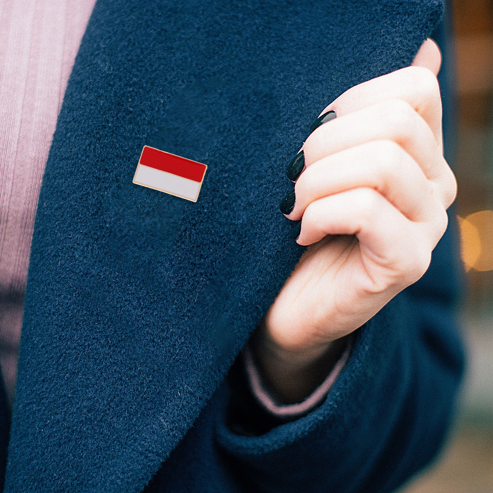 

6Pcs Metal Flag of Indonesia Badge Patriotic Emblem Easy to Use Good Decorative Effect for Formal Leisure Events Men Suit Pin