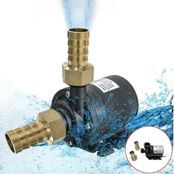 Bomba de agua sumergible portátil sin escobillas para el hogar, sistema de refrigeración, calentador de fuentes, minijuntas de latón, 12V de CC, 24V, 14/16/19mm