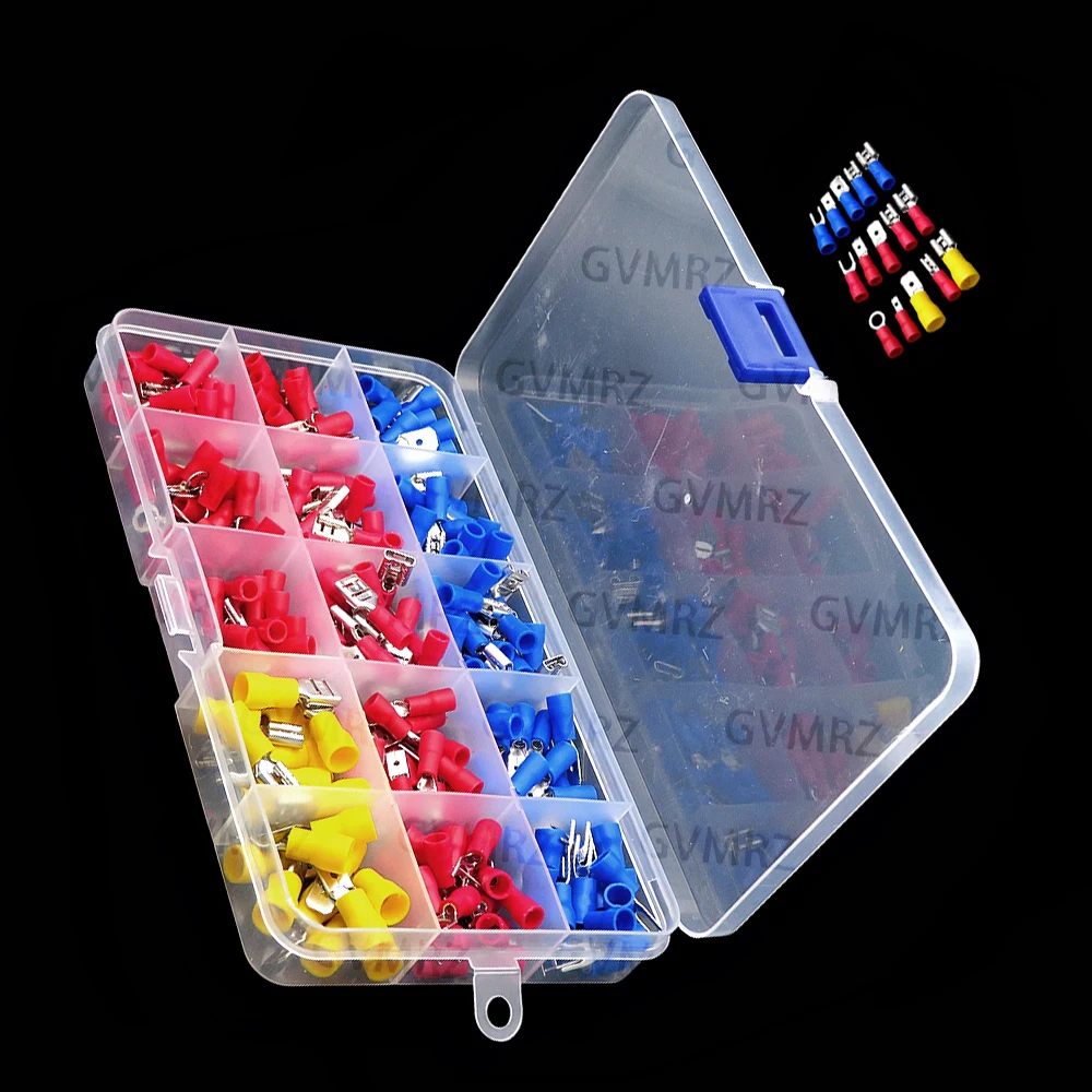 280pcs Crimp Terminals Spade Butt Connector Kit Wire Connector Kit Male Female Insulated Terminals Cold Crimp Terminals Assorted