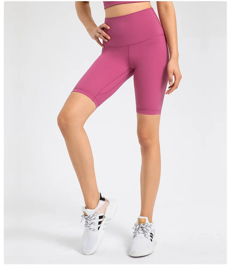 Pantalones cortos deportivos para mujer, mallas transpirables de cintura alta para correr, ciclismo y gimnasio