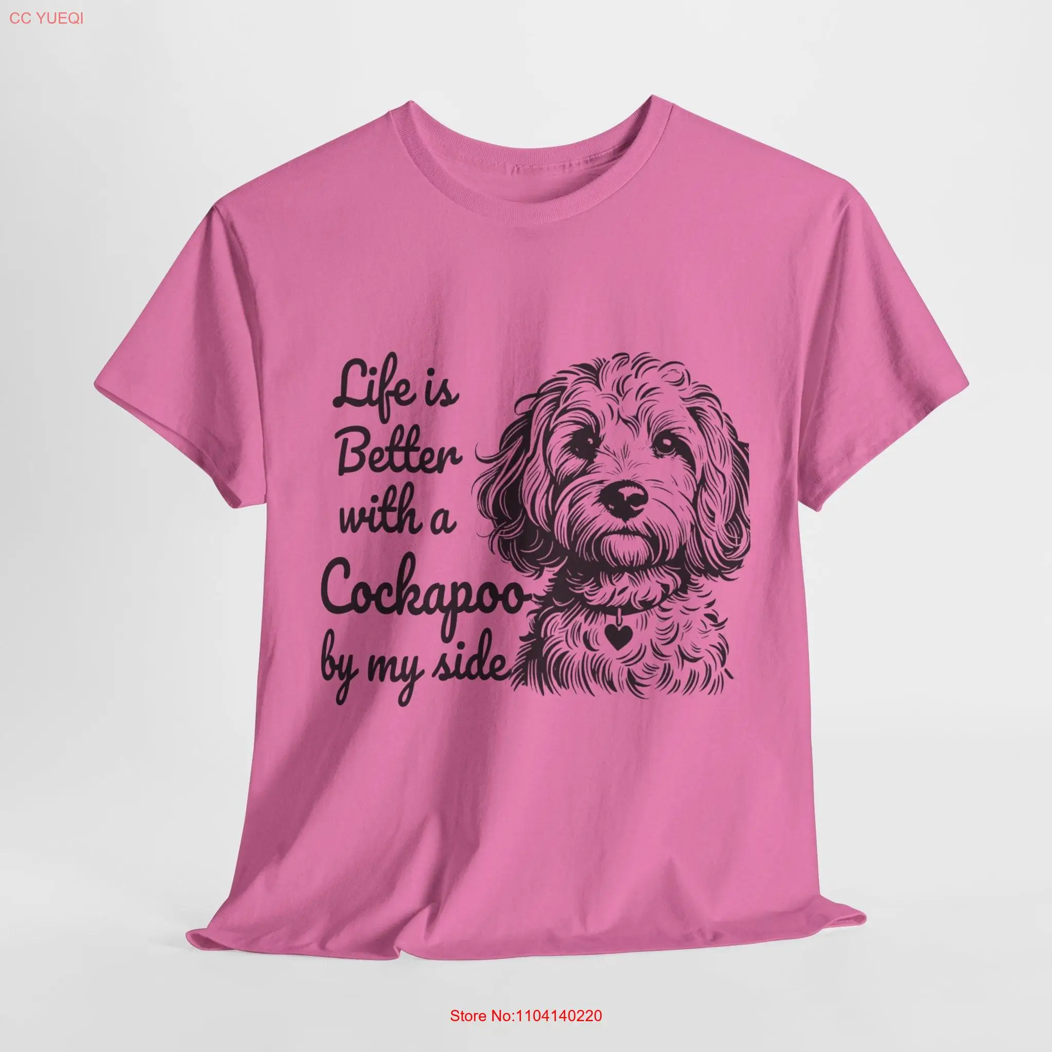 Cockapoo Love T-Shirt Midnight Curls lange oder kurze Ärmel