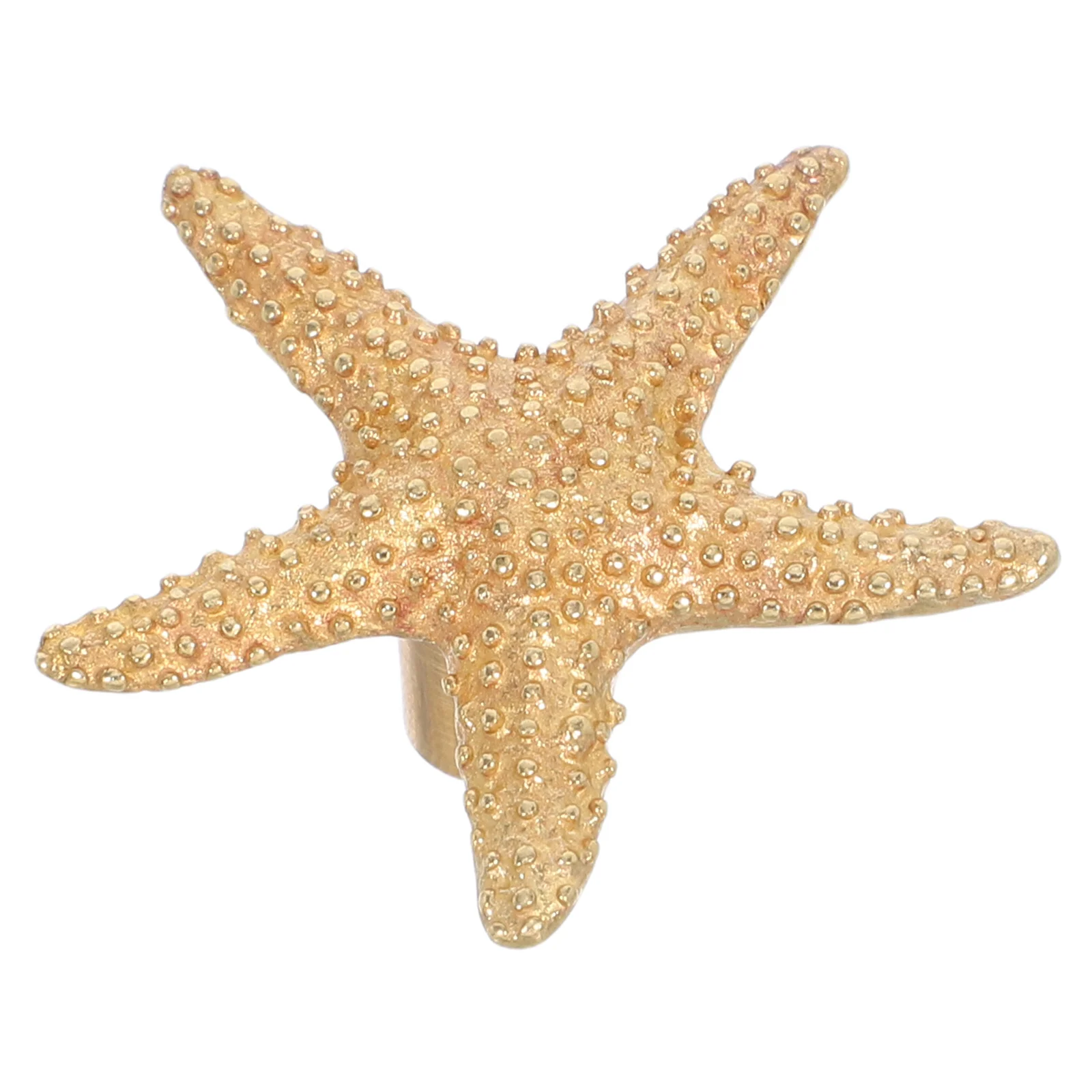 مقبض مضمد صغير مقابض أدراج نحاسية إبداعية على شكل نجمة سمكة ساحلية موضوع خزانة المطبخ أجهزة تسحب الباب العتيق #5