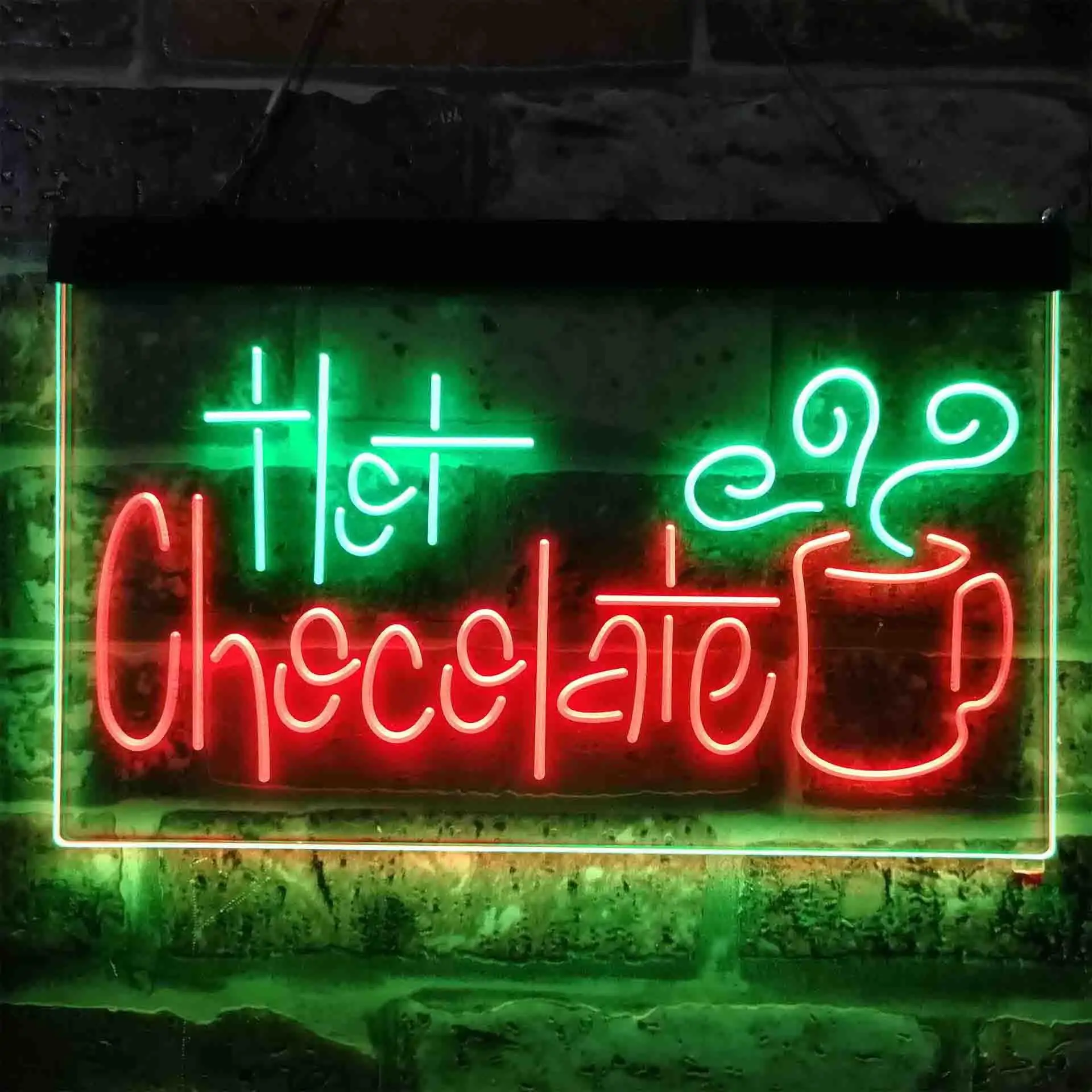 Hot Chocolate Drink Dual Color Led Neon Sign st6-i3831
