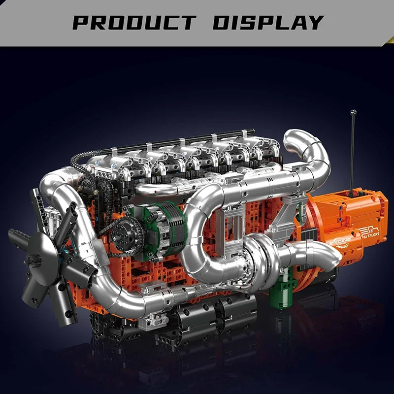 Mold King 10200 Elektrische aandrijfblokken Moc Motorblok Baksteenmodel Technische bouwkit Bakstenen Transmissie Kinderspeelgoed