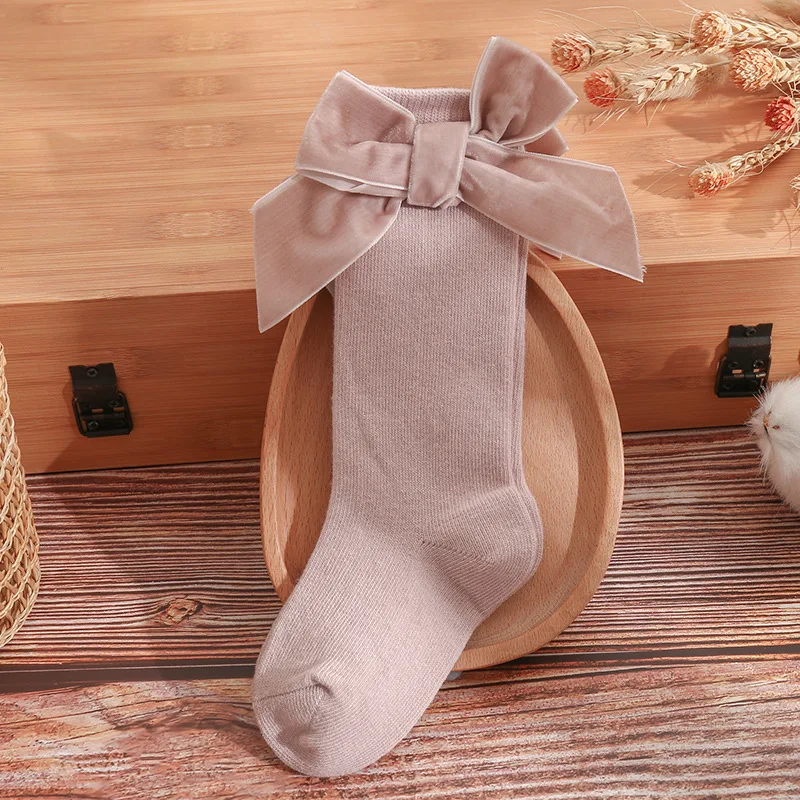 Socks Baby Accessories Newborn Boys Girl Autumn Winter Kids Toddler High Knee Bow Socks Children Spanish Style Cotton Stockings