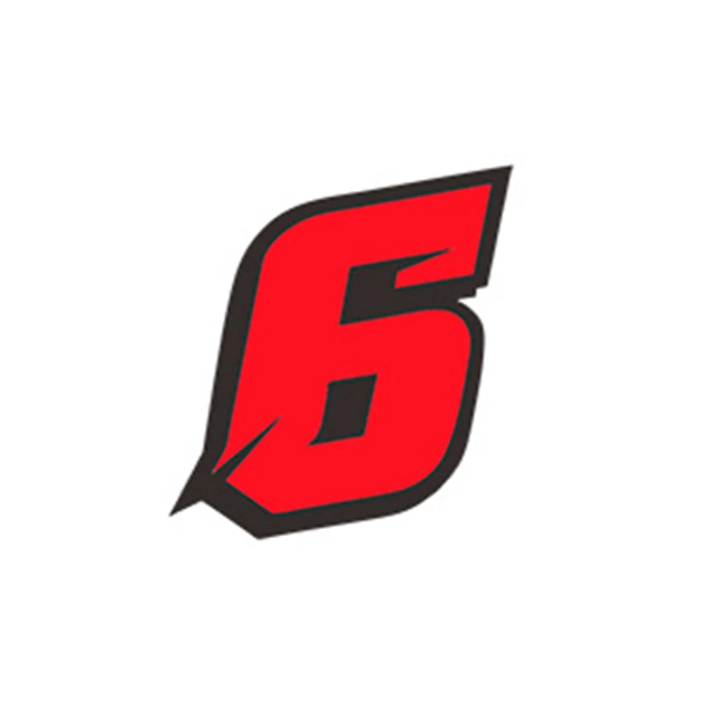 1PC Red Number Motorcycle Stickers Waterproof Motorbike Fuel Tank Electric Scooter Bicycle Decoration Durable Vinyl Decals view 6