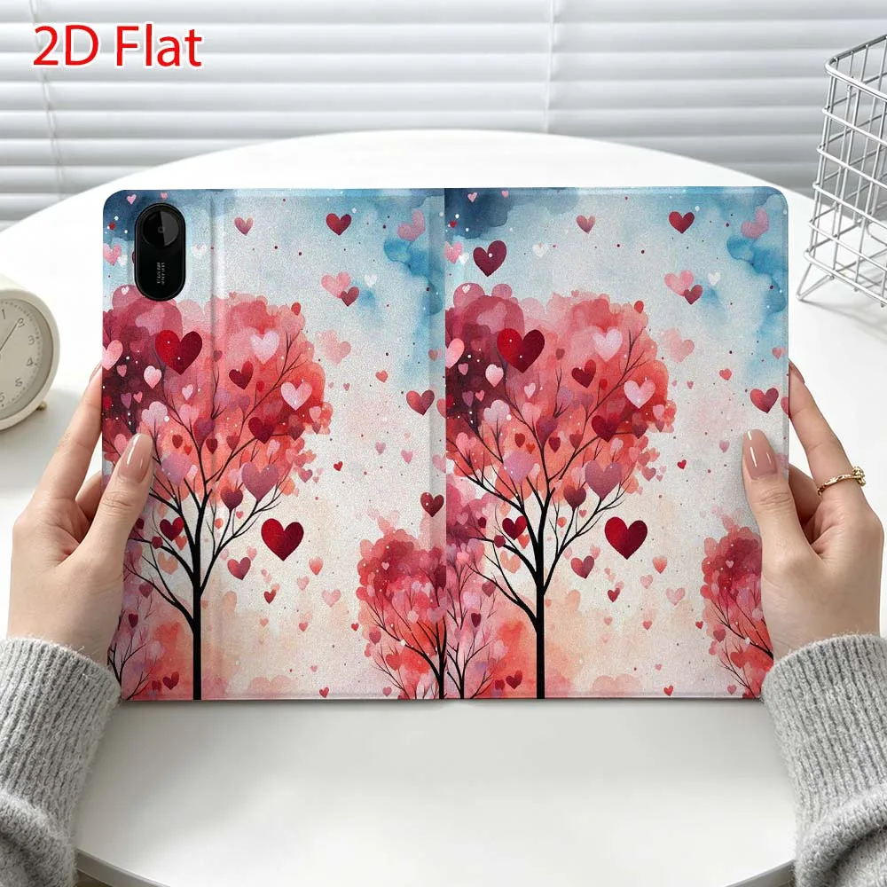 Beautiful flower pattern For Xiaomi Poco Redmi Pad 8 2 4 C1 6 6S 7 7S SE 9.7 14 11 11.2 Inch Pen Tray Tablet Case Fashion