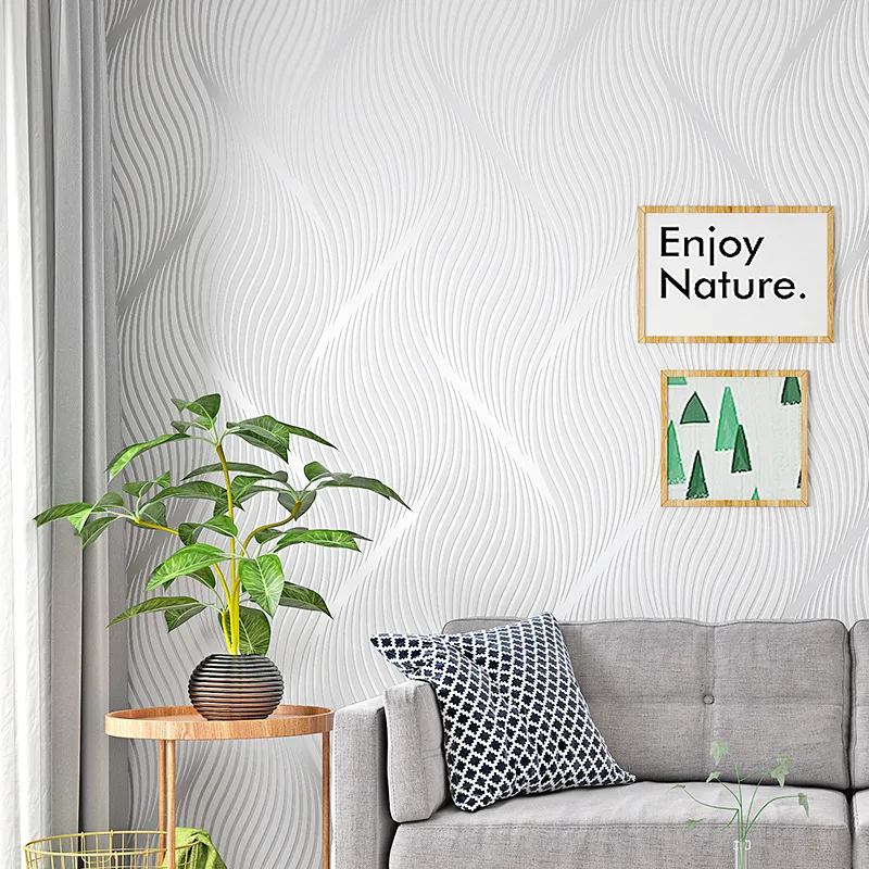 Imitation Diatom Mud Pure Wallpaper for Living Room Pure White Bedroom Nordic Modern Minimalist Feather Wallpaper Papel De Pared