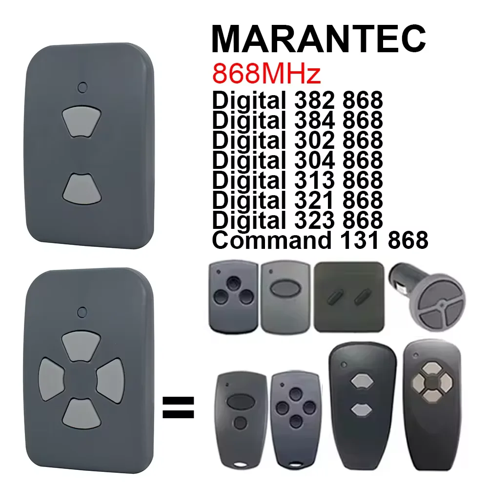 

Clone 868MHz Marantec Digital 302 304 382 384 313 321 312 868.3 Marantec Garage Remote Control Hand-held Transmitter