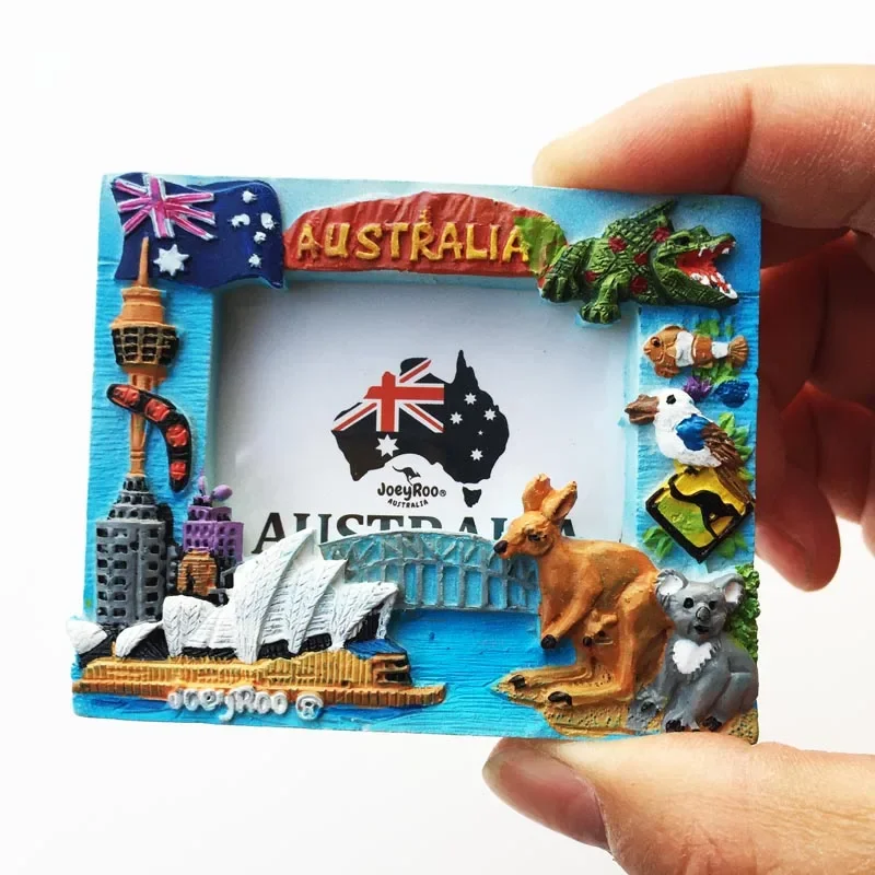 Australia Tourism Memorial Decorative Crafts Stereoscopic Photo Frame Magnetic Fridge Magnets Collection Travel Gift