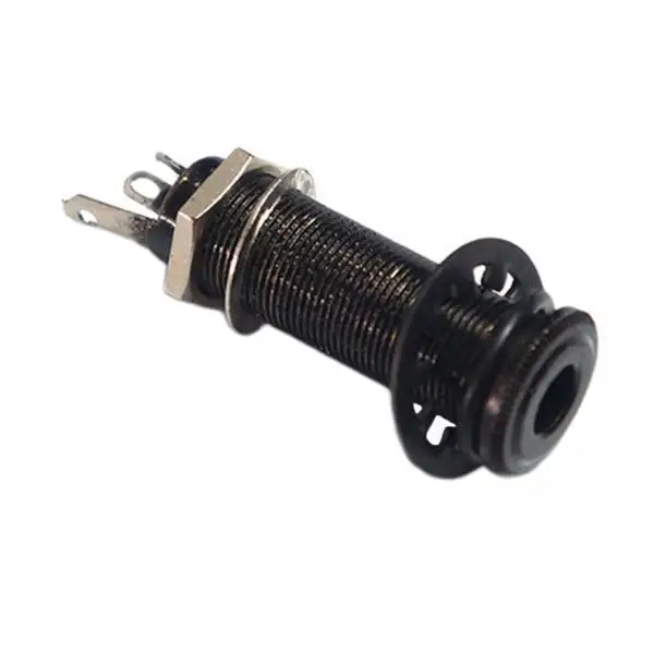 Threaded Pickup Jack Plug Endpin Metal Input Socket 6.5mm Accessory for Electric Bass Guitar Repair