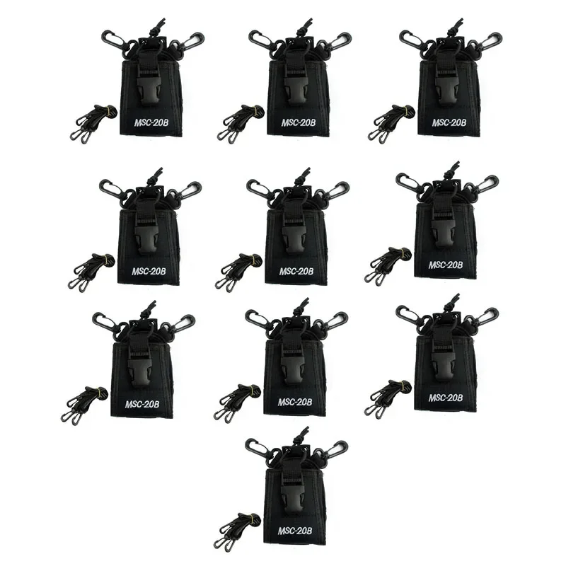 10PCS MSC-20B Multi-function Walkie Talkie Radio Case Bag Holder for Kenwood Yaesu Motorola VX3R VX6R VX7R VX-8DR FT1DR FT60R