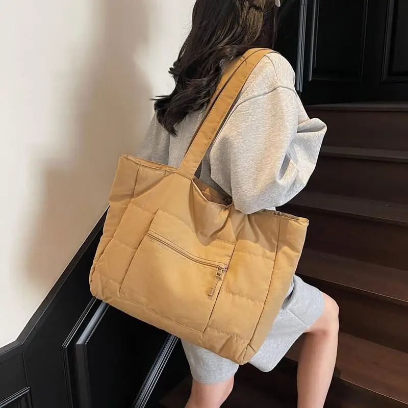 

Утолщенная милая модная повседневная многофункциональная сумка на плечо большой вместимости для тренировок, дорожная сумка для хранения на молнии, водонепроницаемая сумка для хранения