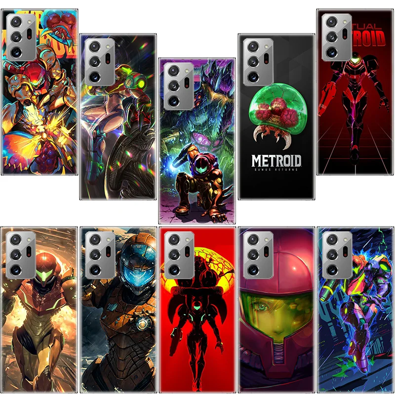 Game M-METROID Phone Case for Samsung A17 A37 A57 A54 A14 A24 A34 A07 A04S A02S A12 A22 A32 A52S A16 A26 A36 A56 A72 Galaxy Note