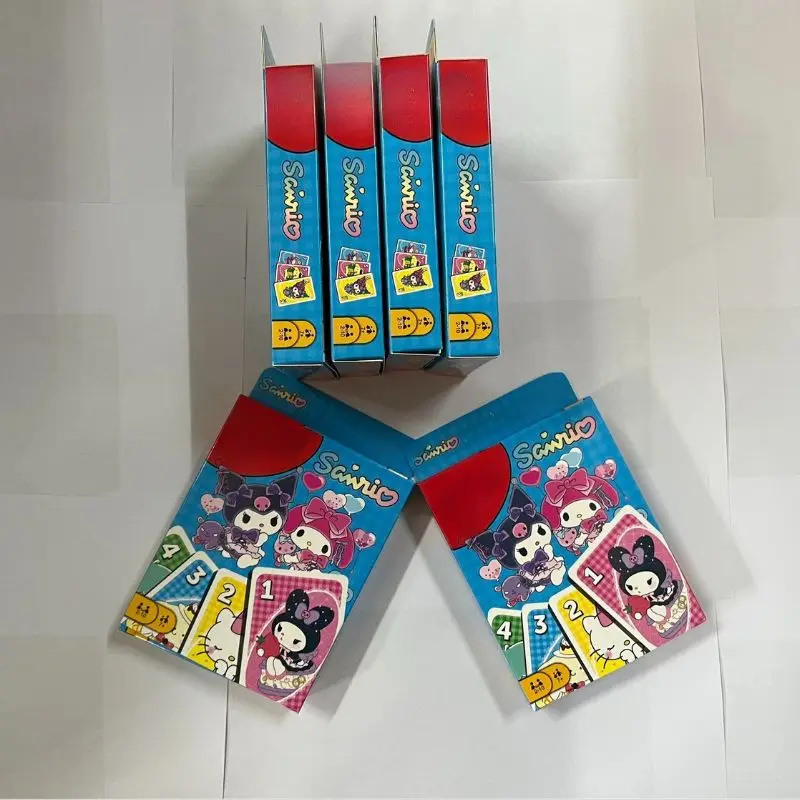 Juego de cartas a juego Sanrio Hello Kitty para multijugador, juego de mesa familiar, diversión entre amigos, entretenimiento, póquer