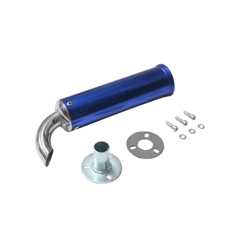 Motorrad-Auspuffschalldämpfer 60x200mm Leiser Auspuff für Straßenroller Motocross Racing Modifizierter Schalldämpfer 2-Takt-Auspuffrohr