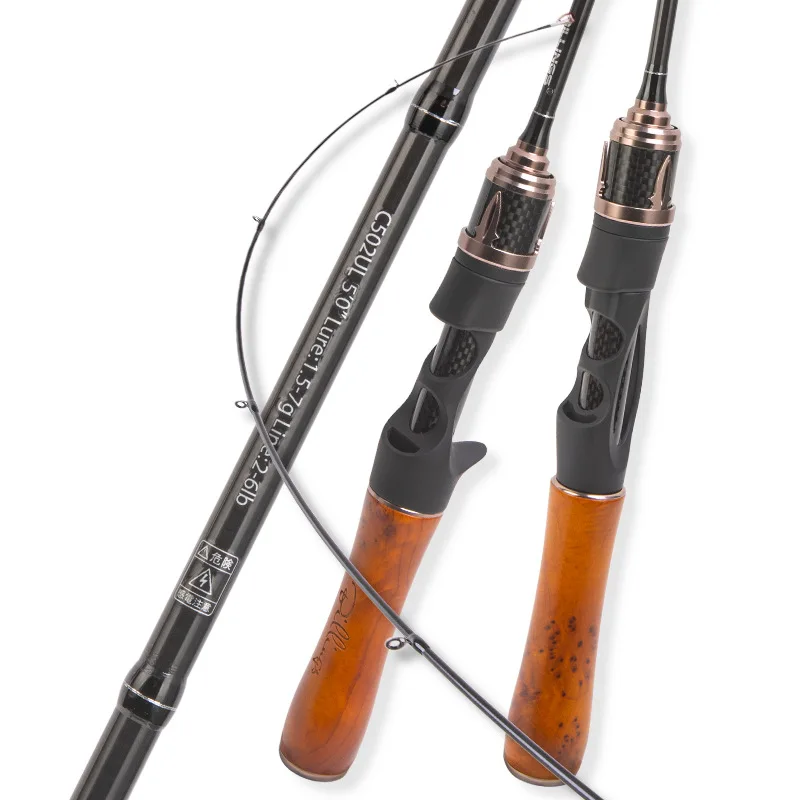 Caña de pescar de carbono de un solo tramo estilo pistola, caña de lanzado largo para pescar peces cabeza de serpiente, compatible con carrete de baitcasting, aparejos de pesca marina.
