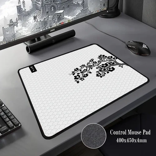Imagen 2 del producto Alfombrilla de ratón Sakura, alfombrilla de ratón de Control, alfombrilla de escritorio inferior antideslizante de alta elasticidad, alfombra de mesa de flor de cerezo, alfombrilla de ratón cosida 40X45CM