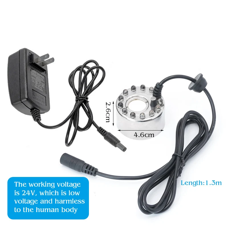 New Durable Quality DC 24V Ultrasonic Humidifier Mist Maker Fogger Water Fountain Pond Atomizer Head Air Humidifier