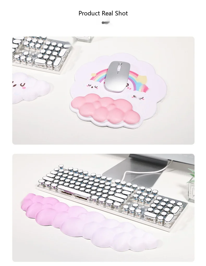 Cloud-Tastatur-Pad Ergonomisches Handgelenkauflagen-Set für Büro und Gaming, 3 Größen, 18 Designs – Detail 7