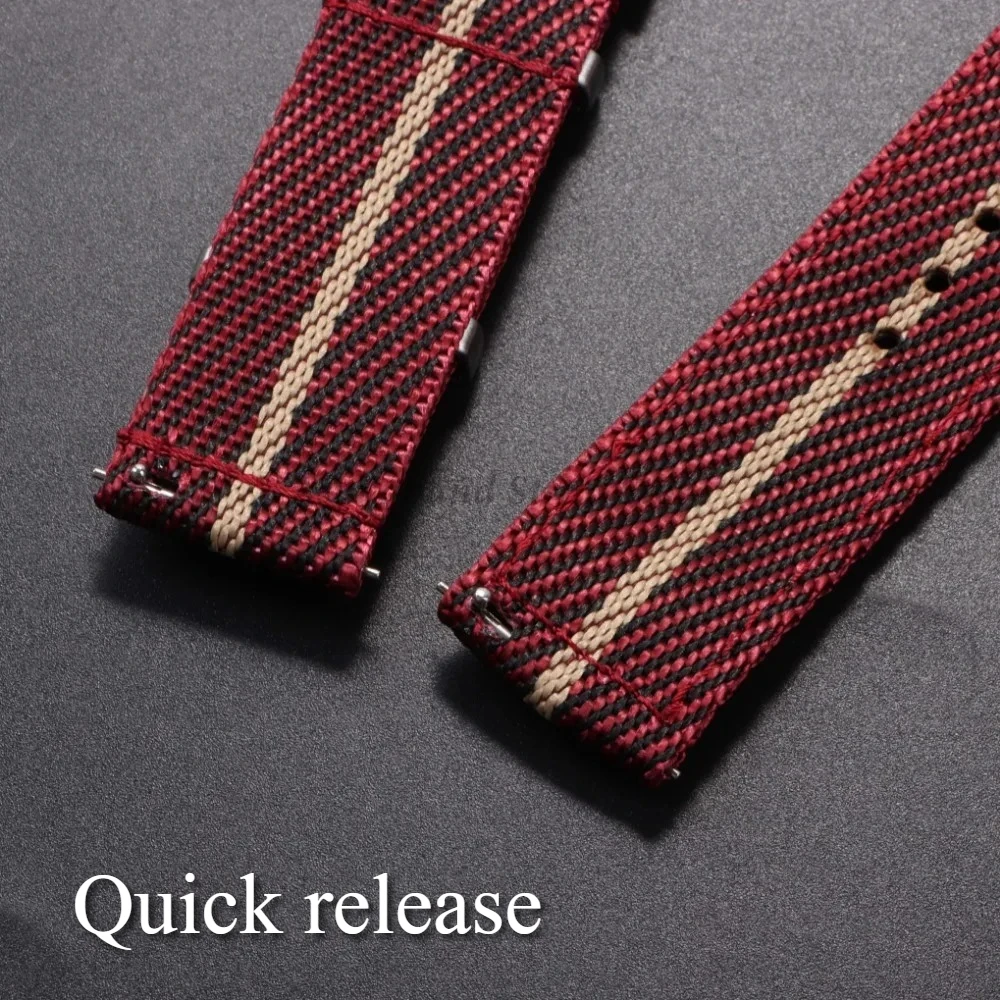 20nn 22mm Quick Release Nylon Strap for Omega for Tudor WatchBand Canvas Fabric Band for Seiko Men Women Military Sport Bracelet view 5