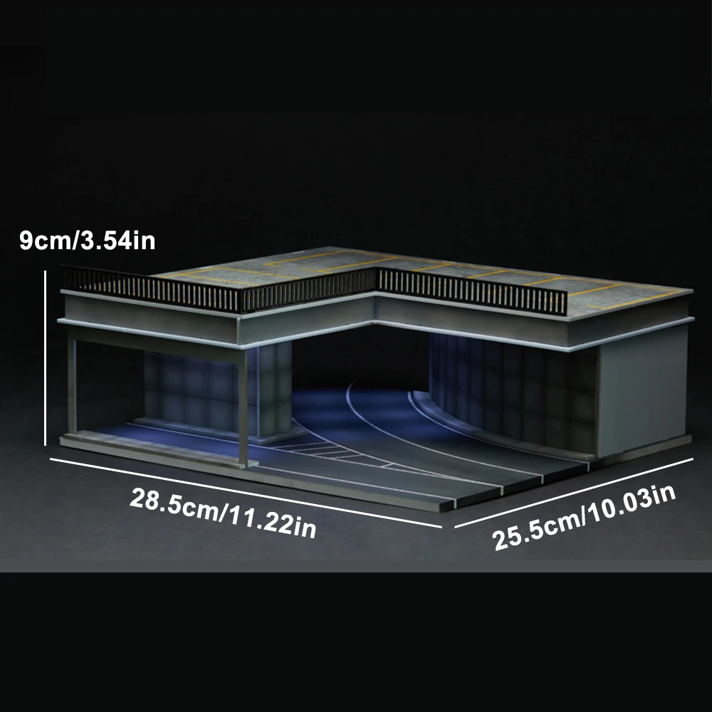 1/64 Simulated Scene ABS UV Printing No Glue Required Toy Gift For Boys And Girls Teenagers (Without Cars And Figures)