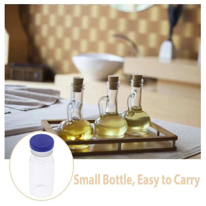 20/50/100Pcs Mini Glass with Caps Portable 3Ml Sample Vials for Liquid Medicine Oil Perfume Toner Powder Lab Use view 3