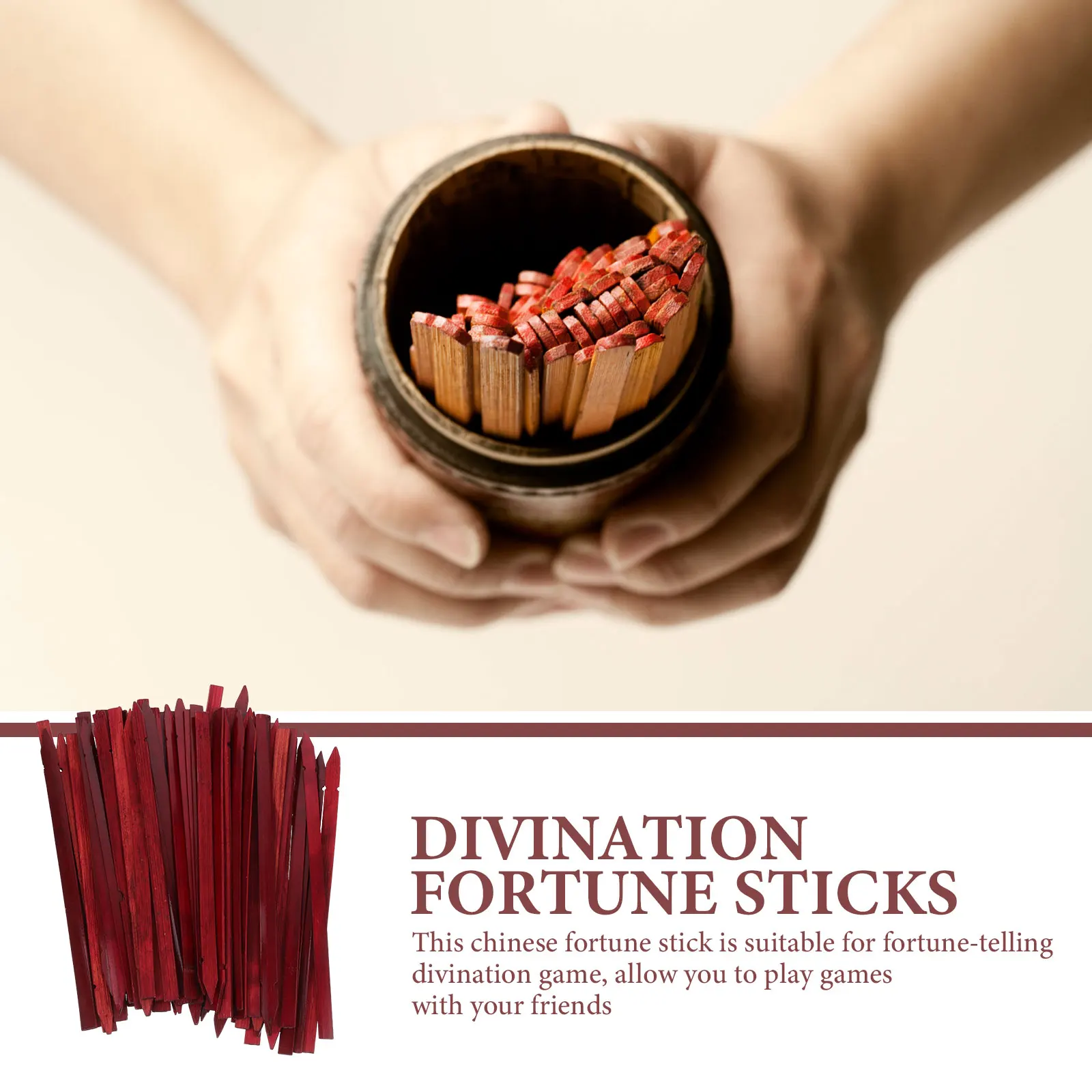 

100 Pcs Divination Bamboo Stick Vintage Fortune Blank Telling Sticks Chinese Charm