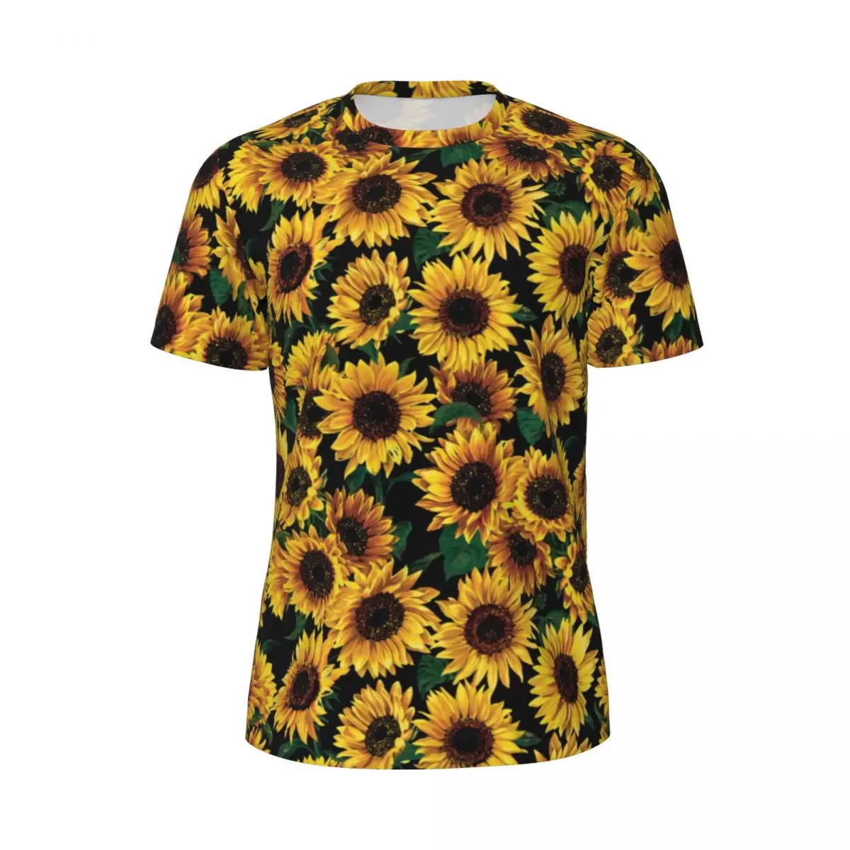 

Sunflower T Shirt Yellow Floral Harajuku Sportswear T-Shirts Short Sleeve Quick-drying Tshirt Summer Vintage Big Size Clothing