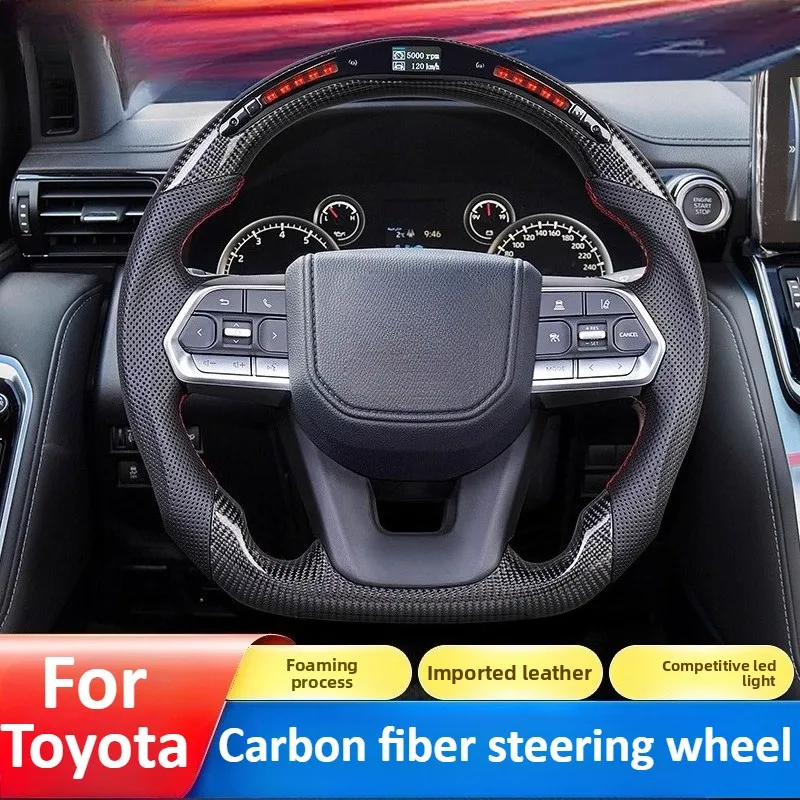 

For Toyota Land Cruiser LC300 carbon fiber steering wheel modification LAND CRUISER off-road vehicle accessories