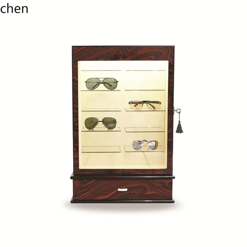 ZML New Dustproof Sunglasses Display Cabinet High-end Windowed Lockable Glasses Display Storage Cabinet