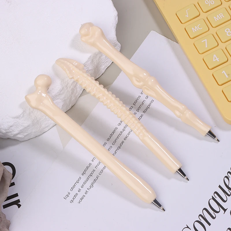 5Pcs Bone Shape Ballpoint Pen Novelty Pen Writing Supplies Gifts School Office Stationery Black Ink Refill