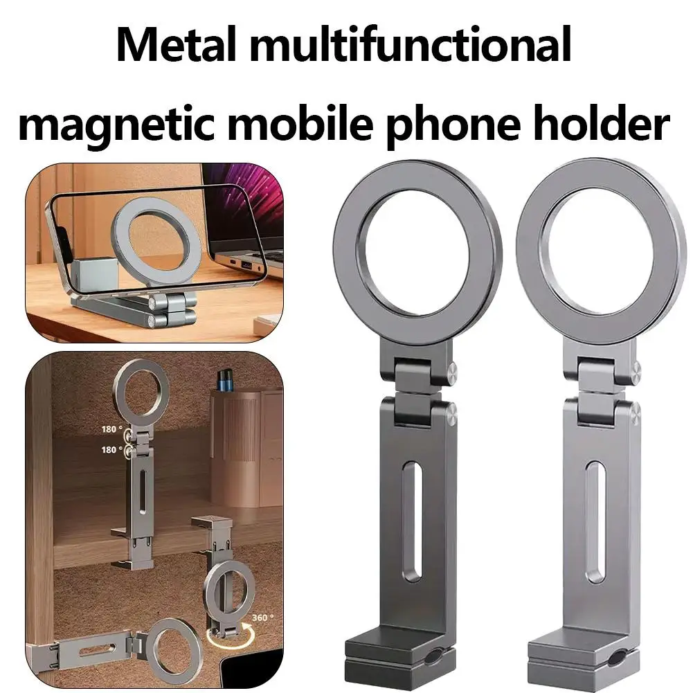 

Мини-портативный магнитный держатель для мобильного телефона Magsafe, складное крепление в самолете для iPhone 17, 16, 15, 14, 13, 12, Pro Max ​