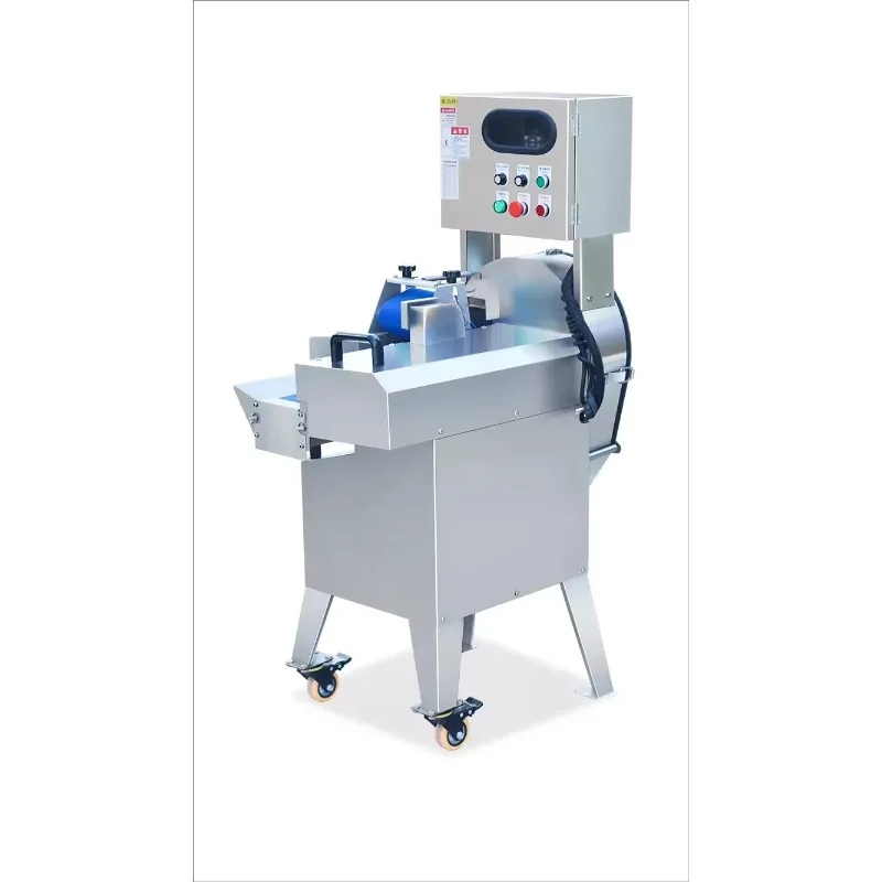 Commercial Veg Dicer, Dual Head Fruit & Root Shredder with Detachable Knives, Industrial Chopper for Supermarket Use