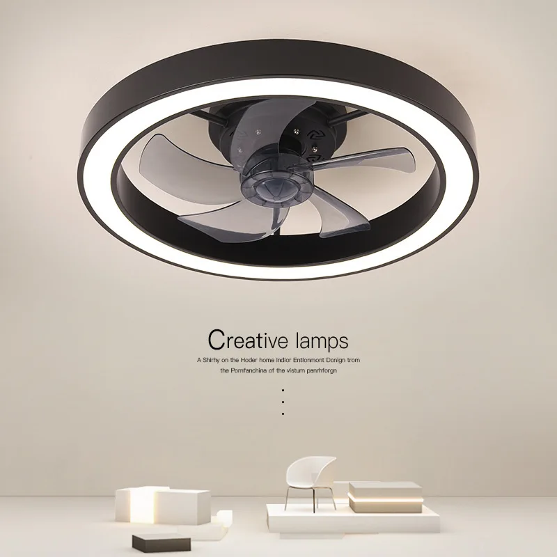 Modern Ceiling Fan (With Lighting) Silent LED Dimmable Ceiling Fan (With Remote Control) for Bedroom Study Dining Room