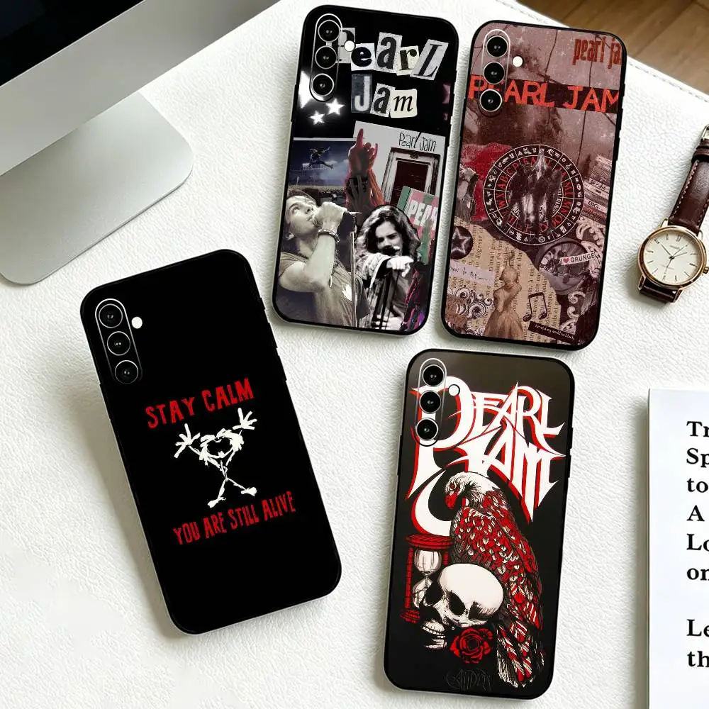 T-Pearl Jam   Phone Case For Samsung Galaxy A73,A72,A71,A70,A53,A52,A51,Soft Silicone Black Cover