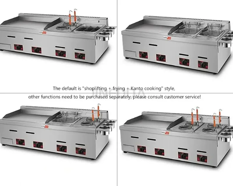 Multi-fuction Restaurant Equipment 2-in-1 Griddle and Deep Fryer Machine - view 6