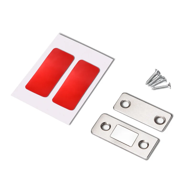 2 Pack Ultra Thin Cabinet Magnetic Catch Adhesive Drawer Magnet Catch For Kitchen Closet Door Closing Magnetic Door Catch Closer