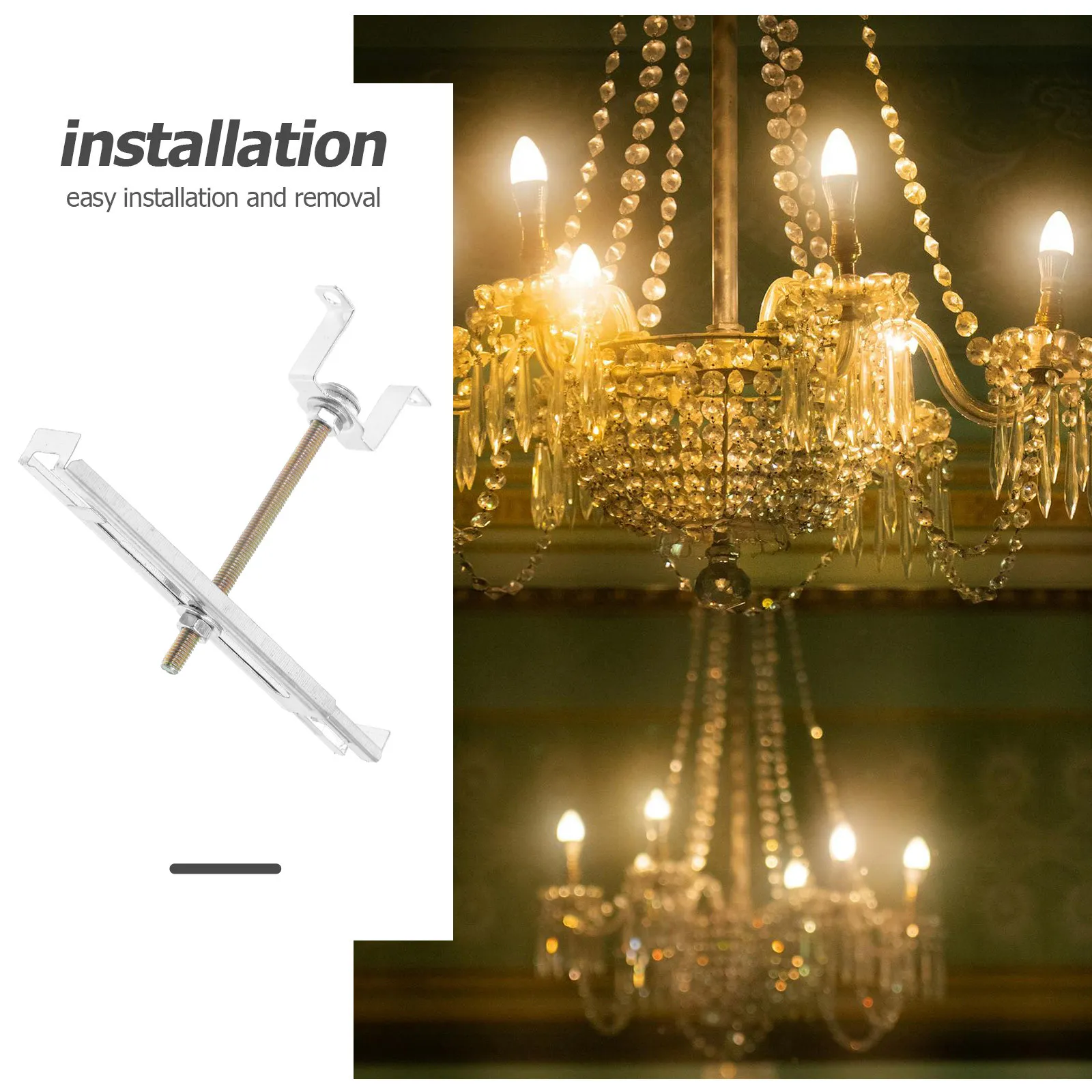 Light Fixture Mounting Brackets Square Tube Grid Ceiling Accessories Adjustable for Office Lighting Stable Bracket Light