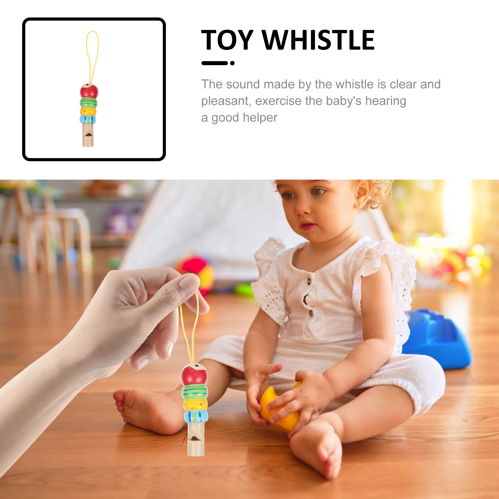 

2 Pcs Wooden Whistle Toys Whistles Kids Toddler Learning Baby Instrument Puzzle Child