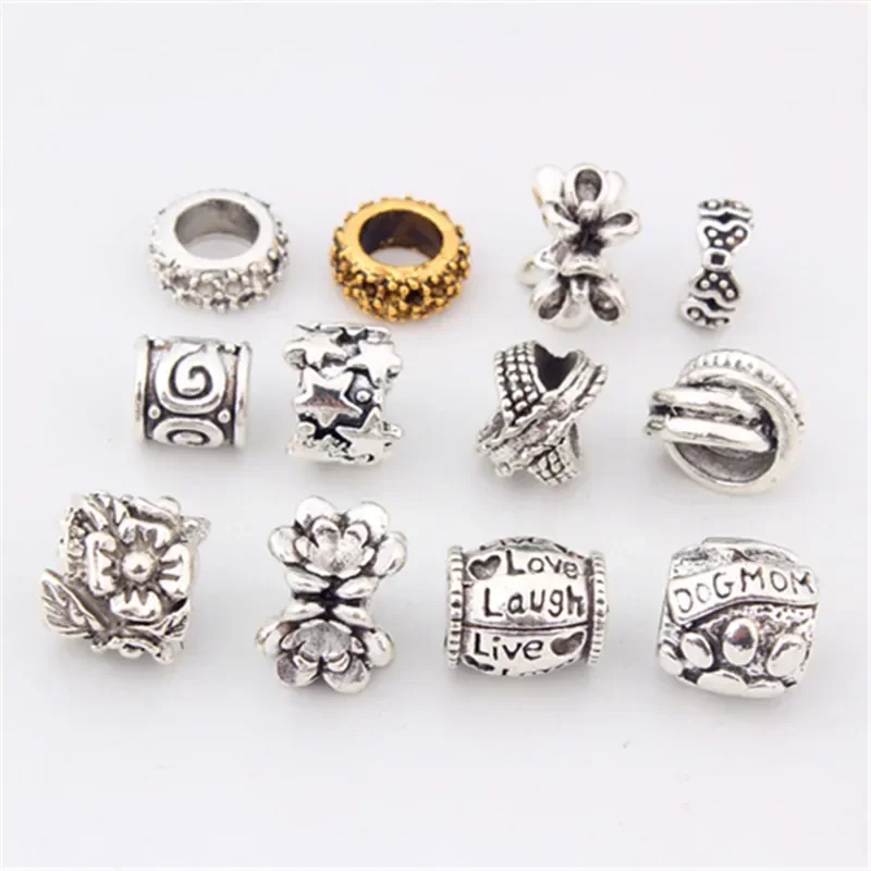 5pcs African Hair Rings Metal Beads Cuffs Tubes Charms Dreadlock Dread Hair Braids Jewelry Decoration Hair Styling Accessories