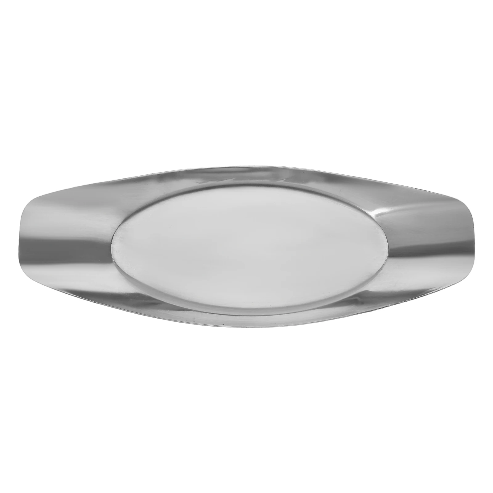 

Stainless Steel Napkin Tray Snack Plate Dipping Sauce Dish Kitchen Accessory Boat Shaped Easy Clean Home Restaurant KTV