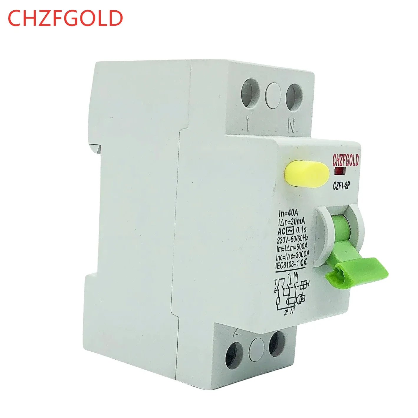 30mA 100mA Type A/AC Electromagnetic RCCB 63A Electronic Residual Current Circuit Breaker 2P RCBO Air Switch Leakage Protector