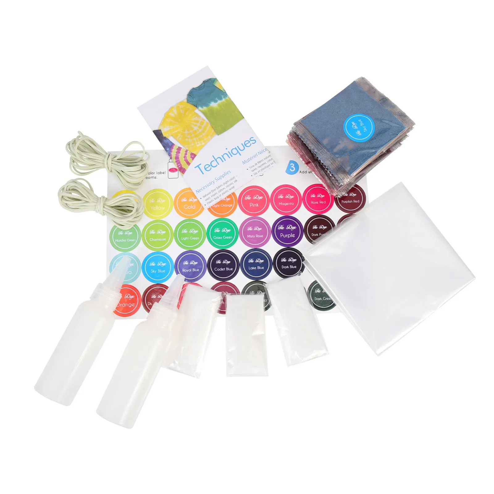 

1Set Tie Dye Powder Kit 24 Colors Safe DIY Fabric Dye for Clothing Decorating Cotton Rayon Bright Colors for Kids Teens Adults