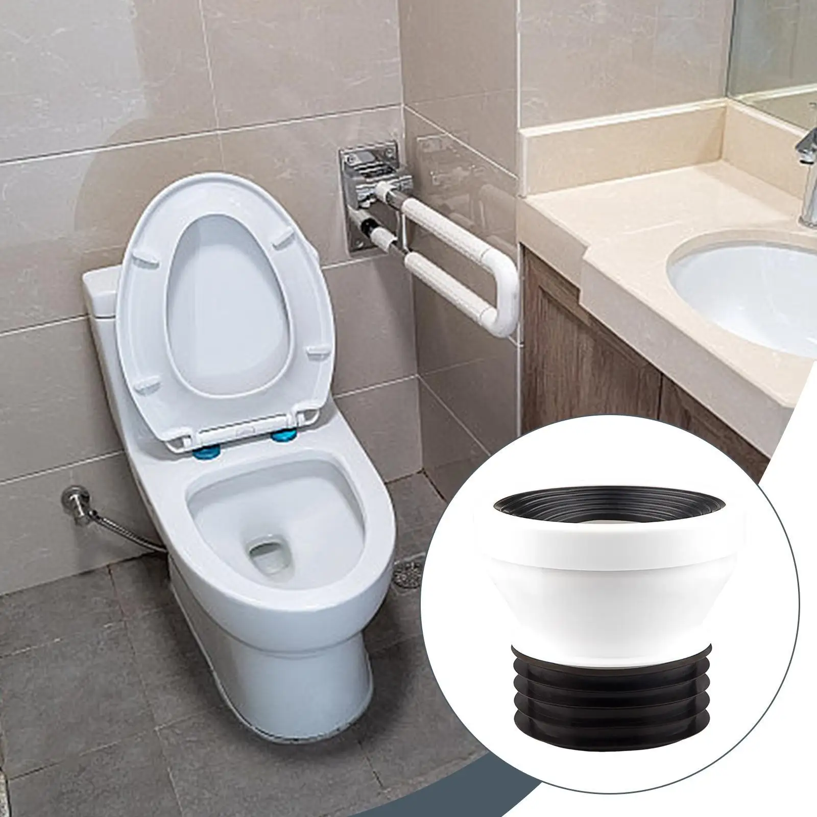 Offset Toilet Flange Shifter Pipe Fitting Bathroom Parts for Easy DIY Repair and Modern Home Plumbing Improvement