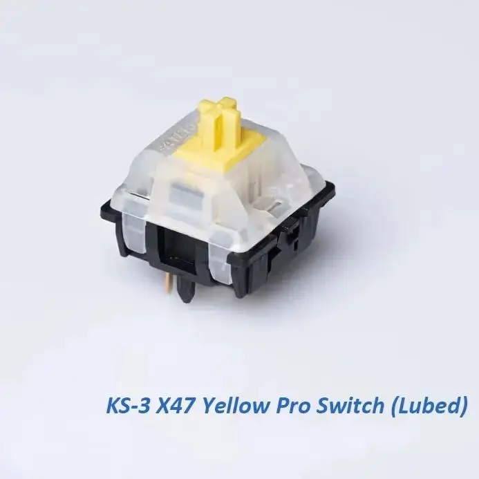 Gateron Milky Top Noir Astronomique Jaune Pro Commutateur KS-3X47 Linéaire 5pin RVB DIY Mécanique Clavier Commutateur Jeu Lisse Saisie