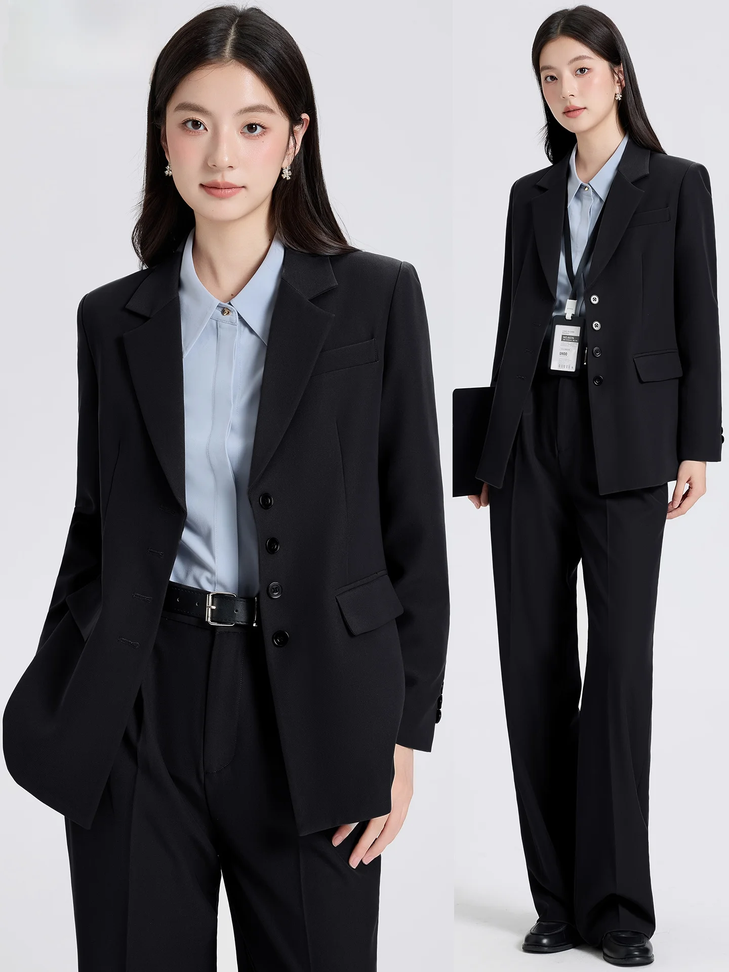 

Business Suit Women's Commute Style Casual Elegant Interview Coat Autumn New Arrival Polyester Fiber Long Sleeve Single Button