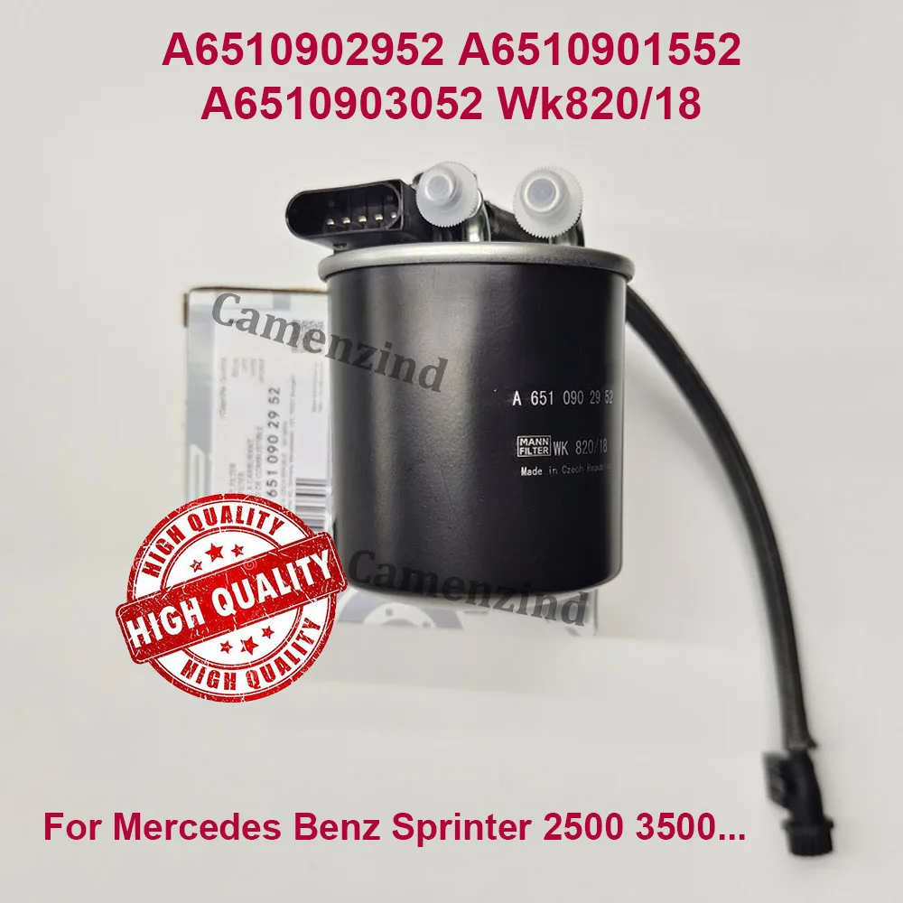 Nuevo Filtro de Combustible OEM A6510902952 6510901552 6510902952 6510903052 A6510901552 Wk820/18 para Mercedes-Benz Sprinter 2500 3500 5-PIN